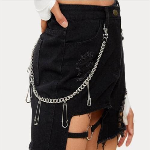 Punk Rock Metal Pants Waist Chain Men Women Key Chain Big Ring Wallet Keychain Jeans Unisex Hip-hop Jewelry Gift