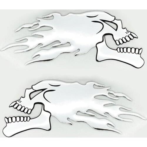 2PC Skull Waterproof Stickers & Decals For Car Motorcycle Scooter Moped Accessories And Decoration Products Halloween Stickers