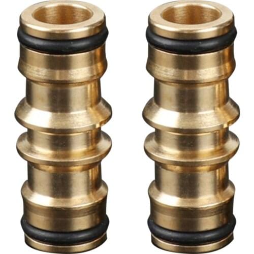 1pc Brass 1/2" 16mm Hose Quick Connector Coupling Tap Adapter Garden Irrigation Watering Water Gun Pipe Repair Straight Joint