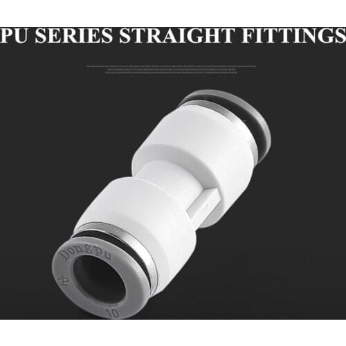 1pcs Pneumatic Fitting Tube Connector Fittings Air Quick Water Pipe Push In Hose Quick Couping 4mm 6mm 8mm 10mm 12mm PU PG