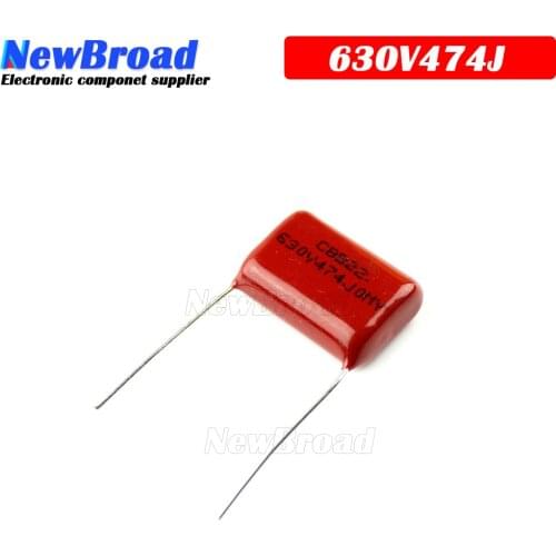 10PCS 630V474J 0.47UF 470NF Pitch 20MM 630V 474 CBB Polypropylene film capacitor