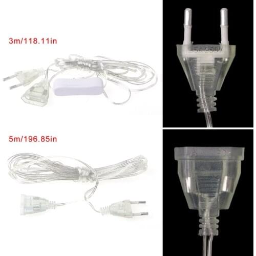 100W EU Plug Male To Female Power Supply AC Adapter Extension Cable Cord 5m