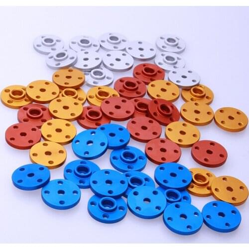 10PCS 25T Universal Metal Servo Hub Horn Steering Wheel M2/M3 Screw Holes for MG995 MG996R RC Robot Parts