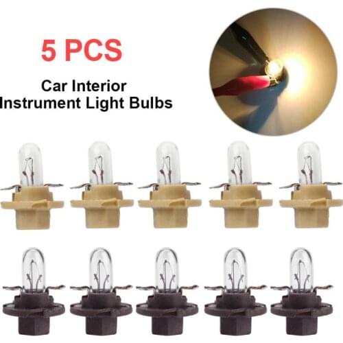5Pcs T5 LED 12V Car Auto Interior Instrument Light Bulbs Dashboard Lamps Car Styling Auto Car Accessory Signal Lamp High Quality
