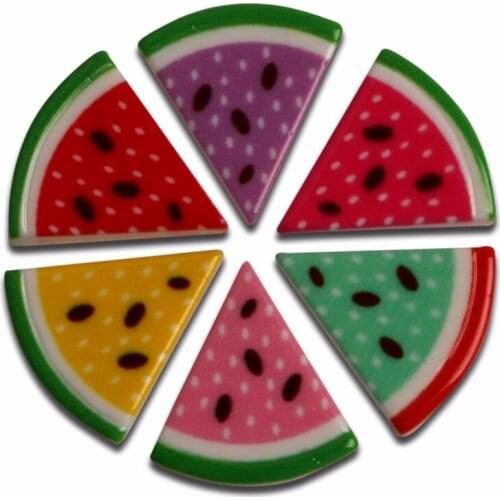 50Pc Mixed Resin Watermelon Decoration Crafts Cute Kawaii Bead Flatback Cabochon Embellishments For Scrapbooking DIY Accessories