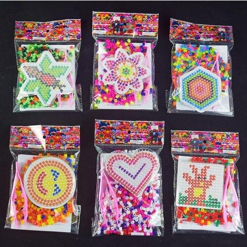 6Piece/set Bee flowers 5mm Hama Beads template Plastic Stencil Jigsaw Beads Diy Transparent Shape Puzzle Free shipping