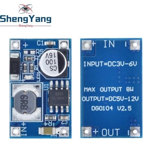 8W USB Input DC-DC 3V-6V to 12V 3A Converter Step Up Module Power Supply Boost Module 3.7v lithium battery USB charger Board