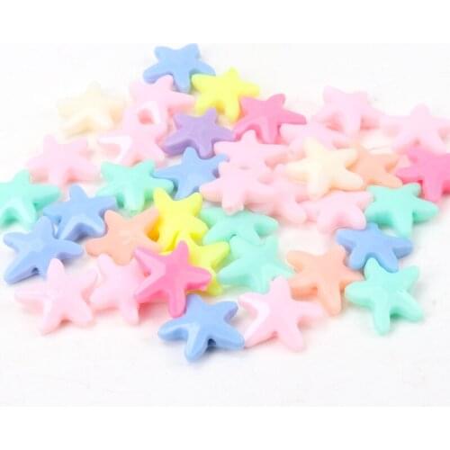 Mixed Candy Color Acrylic starfish spacer beads Fit Jewelry Making Diy Wholesale 21X20mm 20pcs