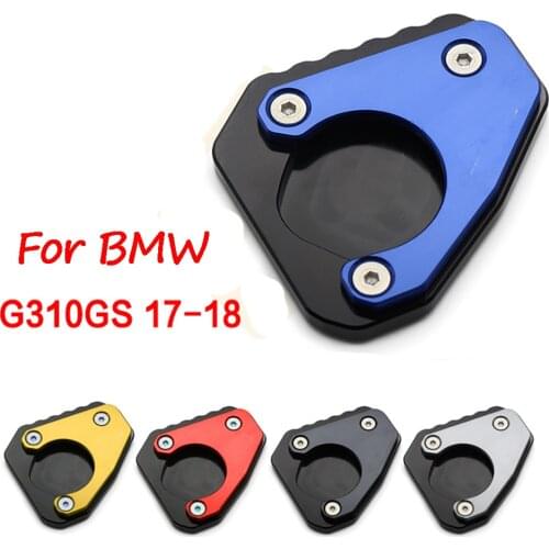 Motorcycle CNC Aluminum Kickstand Foot Side Stand Extension Enlarge Pad Support Plate For BMW G310GS G310 GS 2017-2018