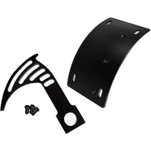 Aluminium Black Motorcycle Side Mount License Plate Bracket Universal