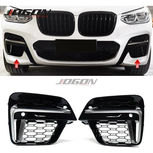 Car Accessories Front Fog Light Cover Trim Grill Grille Fender Protection Trim For BMW X3 G01 / X4 G02 2018 2019 2020