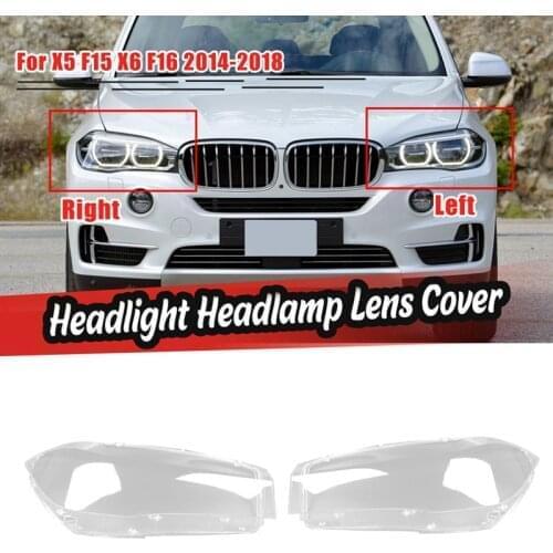 Side For-BMW X5 F15 X6 F16 2014-2018 Car Headlight Lens Cover head light lamp Transparent Lampshade