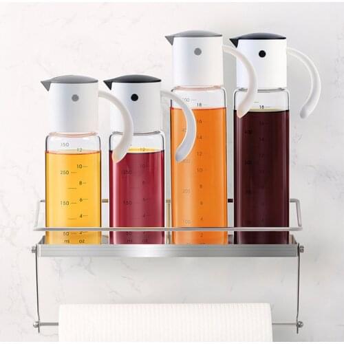 Automatic Opening Oil Bottle Dispenser 500ml 300ml Transparent Glass Leak-proof Kitchen Cooking Vinegar and Soy Sauce Container