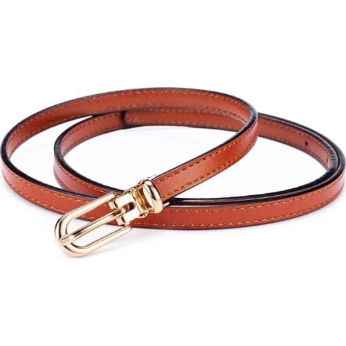 Elegant Genuine Leather Belt Belts For Women dress Black Tan Plain Color BL330