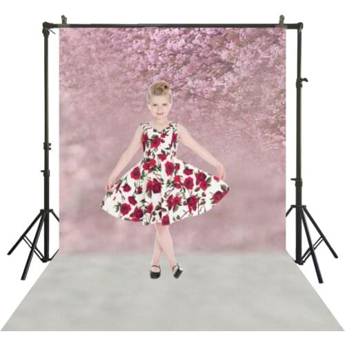 Traditional Studio Backdrop Pastel Painting Pink Floral Photography Polyester Back Drops Baby Kid Portrait Booth Backgrounds