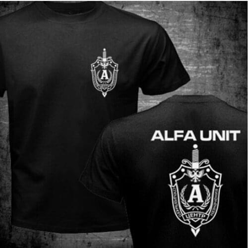 New Russian Spetsnaz Alfa Alpha Unit Counter Terrorist Special Unit Forces T-Shirt Mens Short Sleeve T Shirt Hip Hop Tee