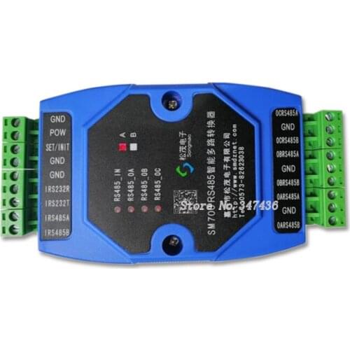 RS485 intelligent transparent transmission multi-serial distributor 1 way RS485 to 3 way RS485 SM700-A