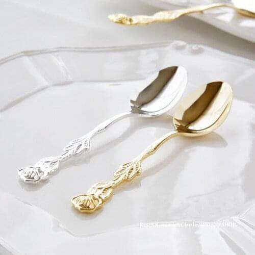 Coffee spoon rose gold / silver stainless steel Japan-made cutlery fashionable kitchen