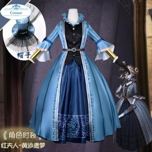 Game Identity V Mrs. Red Mary Bloody Queen HuangShaYiMeng Marie Royal Countess Regulator Gothic Dress Cosplay Costume Halloween