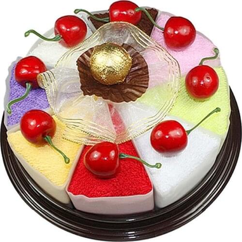 20cm*20cm Fashionable Durable Household Sandwich Shape Cake Ornament Towel