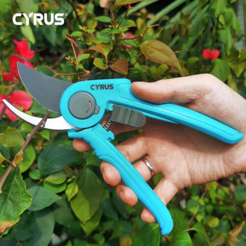Shears Pruner Carbon Steel Cutter Secateurs Pruning Scissors Bypass Sharpener Clippers Garden Tool Solid Snip Floral