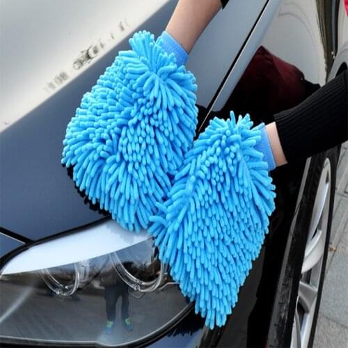 Microfiber single-sided chenille gloves cleaning towel scouring pad rag cleaning tablecloth cleaning cloth car wash gloves