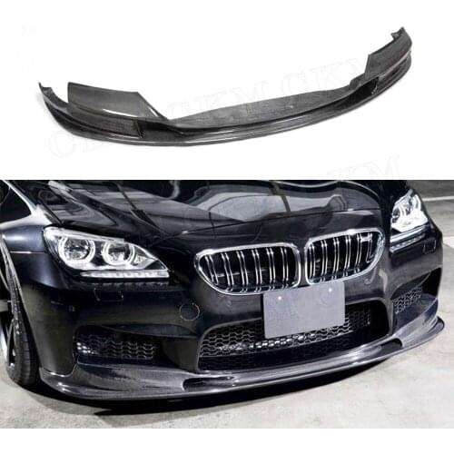 Carbon Fiber Front Bumper Lip Chin Spoiler FRP Prime Bumper Cover For BMW 6 Series F06 F12 F13 M6 2013 - 2018