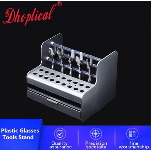 Plastic Glasses Tools Stand Screwdriver Pliers Stand Rack Holder Screws Nose Pads Case Box For Optical Repair Tools