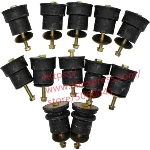 Body suspension rubber sleeve/Girder rubber pier for Mitsubishi V31 V32 V33 Full vehicle cushion rubber 12pcs/set