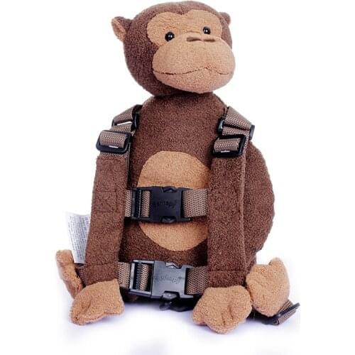 2 in 1 Harness Buddy Brown Monkey Babi Safety Animal Backpacks Bebe Walking Reins Toddler Leashes GB-015