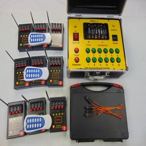 Waist type remote control 36 Cues fireworks stage receiver electric wire 12V stage smart switch wedding equipment