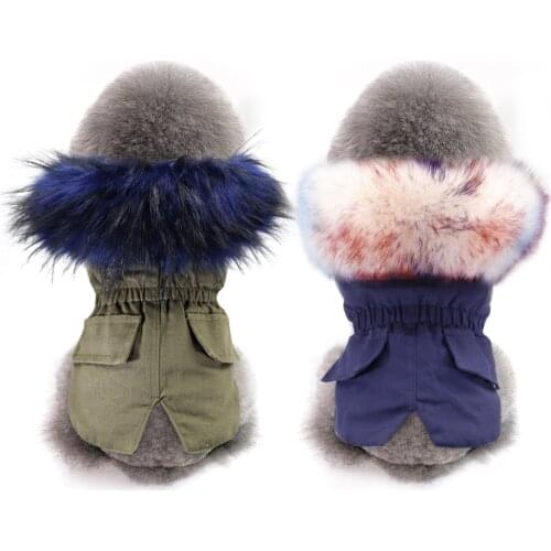 Luxury Faux Fur Dog Clothes Winter Warm Puppy Pet Clothes Chihuahua Clothing Small Dogs Coat Pet Jacket for French Bulldog