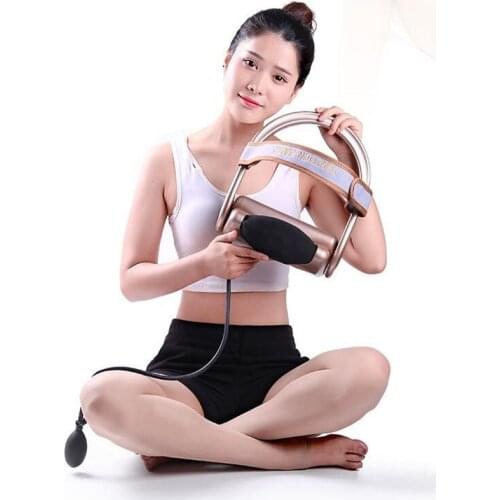 Handheld Air Pump Horizontal Neck Cervical Traction Device Pain Therapy Massage Pillow Smoothing Vertebra Pressure Relaxation