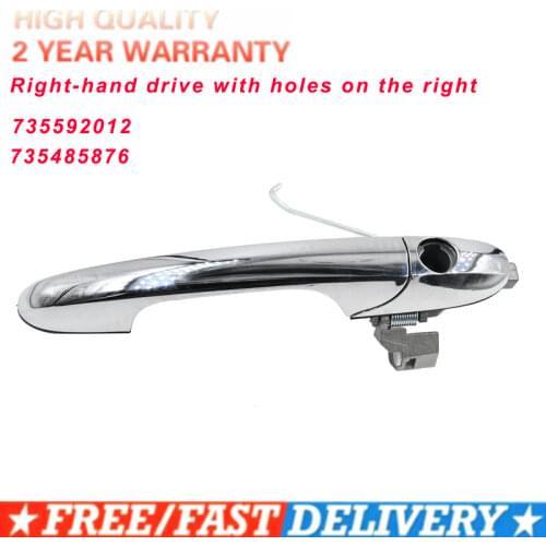 735592012 Right-hand drive, with holes on the right side handle Fiat 735485876 Fiat 500 07-15 Door handle exterior exterior righ