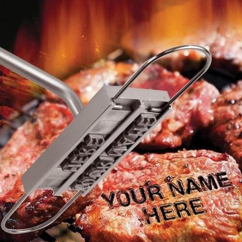 Barbecue Security Tools Stamp Hot Stamping Personality Changeable 55 Letters Steak Mold Barbecue Meat Tool Outdoor 301-0386