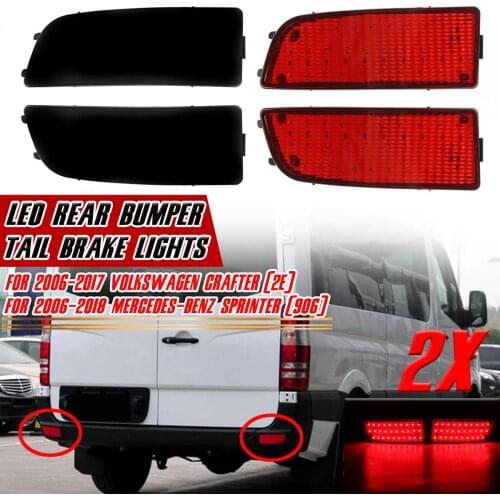 2x LED Rear Bumper Reflector Light for Mercedes for Benz Sprinter W906 for Volkswagen VW for Crafter 2006-2018 Tail Brake Light