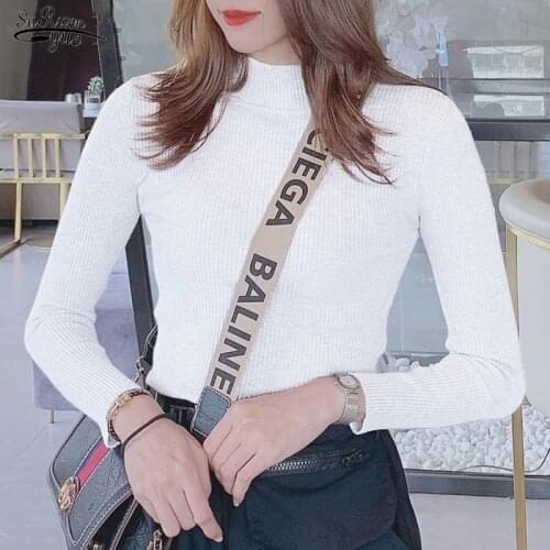 2021 New Bottom Pullover Slim Turtleneck Winter Woman Sweaters Autumn Solid Women Sweater Long Sleeve Sweater Women Sueter 10355