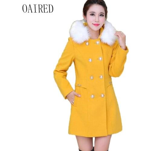 Woolen Coat Women Pakras 2021 New Winter Woolen Parka Women Clothing Long Slim Autumn And Winter Female Outerwear OAIRED