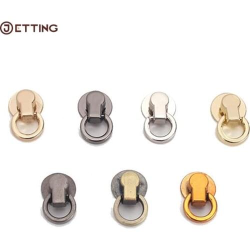 10pcs/set DIY Metal Bag Side Tiny Anchor Gusset Hanger Clamps Bag Side Edge Anchor Link Hardware with O Rings for Tiny Bag Purse