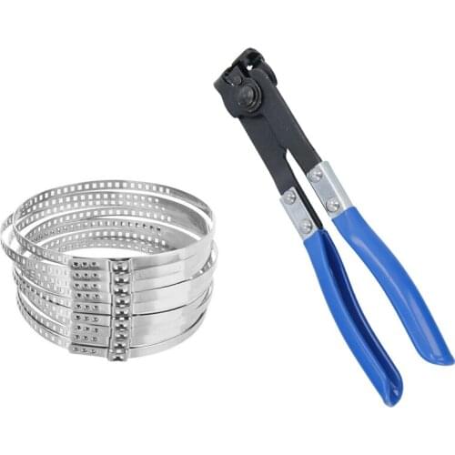 New 25 Pieces Of Stainless Steel Adjustable Shaft CV Joint Shoe Crimping Clamp Kit Clamp Band Pliers Tool For Car ATV