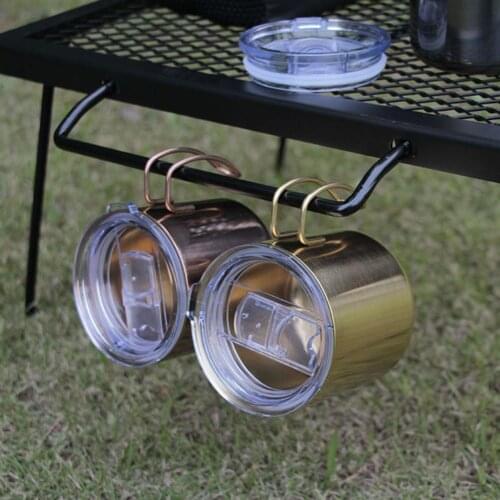 400ml Anti-scalding Stainless Steel Water Bottle Double-layer Camping Kettle with Lid for Outdoor Sports