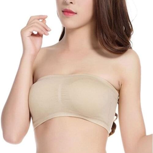 Sexy Strapless Backless Padded Bras Seamless Tube Top Womens Strapless Push Up Bra