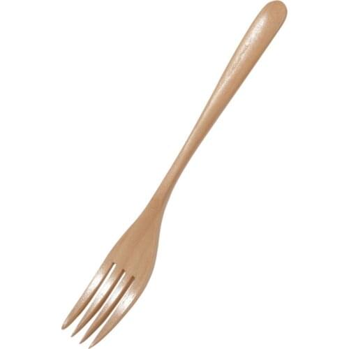 Wooden Bamboo Fruit Fork Long Handle Fork Tableware Dinner Fruit Cake Dessert Small Forks Kitchen Accessories Cuillere FN65