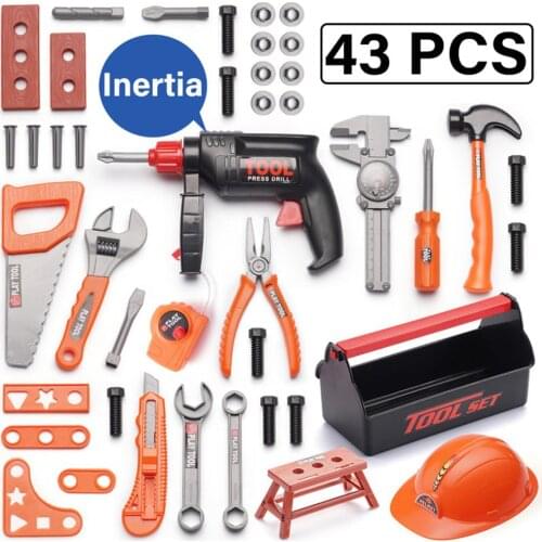 Boys Toys Repair Tools Toy Power Workbench Construction Tool Bench Set Pretend Play Kids Tools jouet enfant garcon