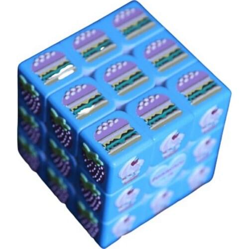 Stress Reliever Toys Magic Cube Puzzle Cube Speed Cube Embossed Fruit Braille Cube Creative Gift Toys Idea Educational Toys