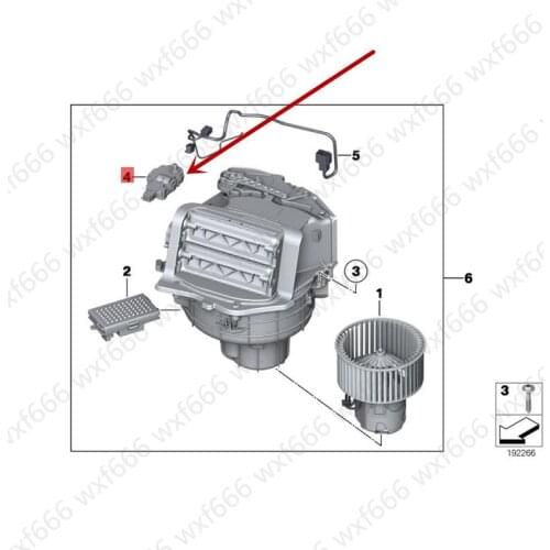 Evaporator servo motor N57 F10 N53 523I F11 F13rol lsr oyc eph ant omg ho stb mwF02 F07 GT Air conditioner blower cycle motor