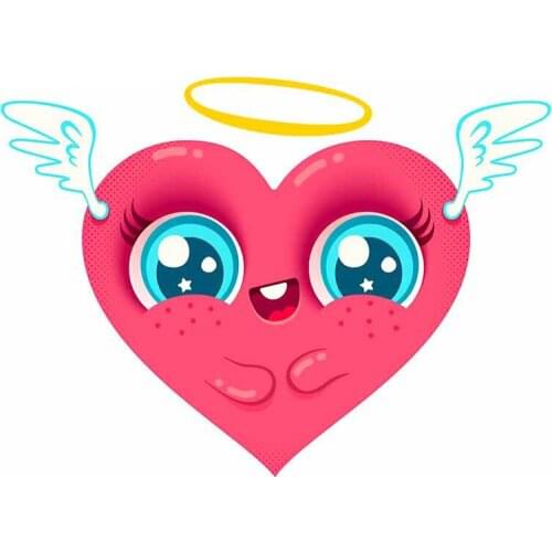 Heart Angel Creativity Car Sticker Vinyl Material Motocycle Decal Snowboard Suitcase Creative Vinyl Car Wrap