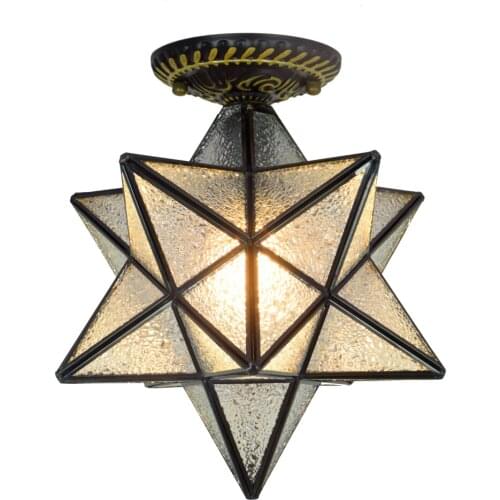 Copper Lights Decorative Led Light for Dining Leed for Hotel Corridor Tiffany Lamps Black Vintage Bedroom Ceiling Lamp
