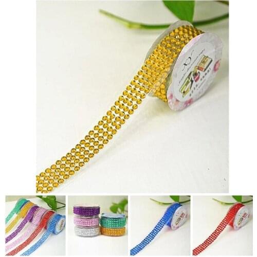 Fashion Lovely High Quality Self-Adhesive Acrylic Rhinestones Stick On Scrap Booking Craft Sticker Tape DIY Apparel Supplies
