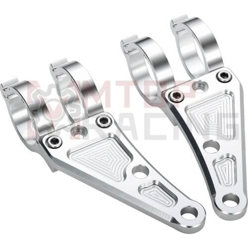 Motorcycle Headlight Mount Bracket Fork Silver CNC 27mm 31mm 32mm 36mm 37mm 41mm 43mm 48mm 50mm 55mm For Suzuki BMW Ducati M8